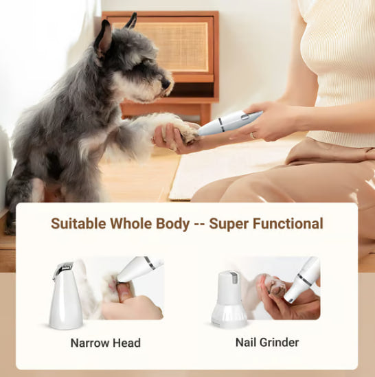 4-in-1 Electric Pet Grooming Kit Clippers with 4 Interchangeable Blades
