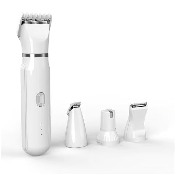 4-in-1 Electric Pet Grooming Kit Clippers with 4 Interchangeable Blades