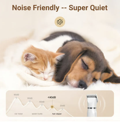 4-in-1 Electric Pet Grooming Kit Clippers with 4 Interchangeable Blades